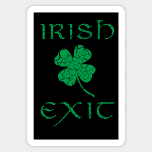 Irish Exit Green Clover Design Sticker